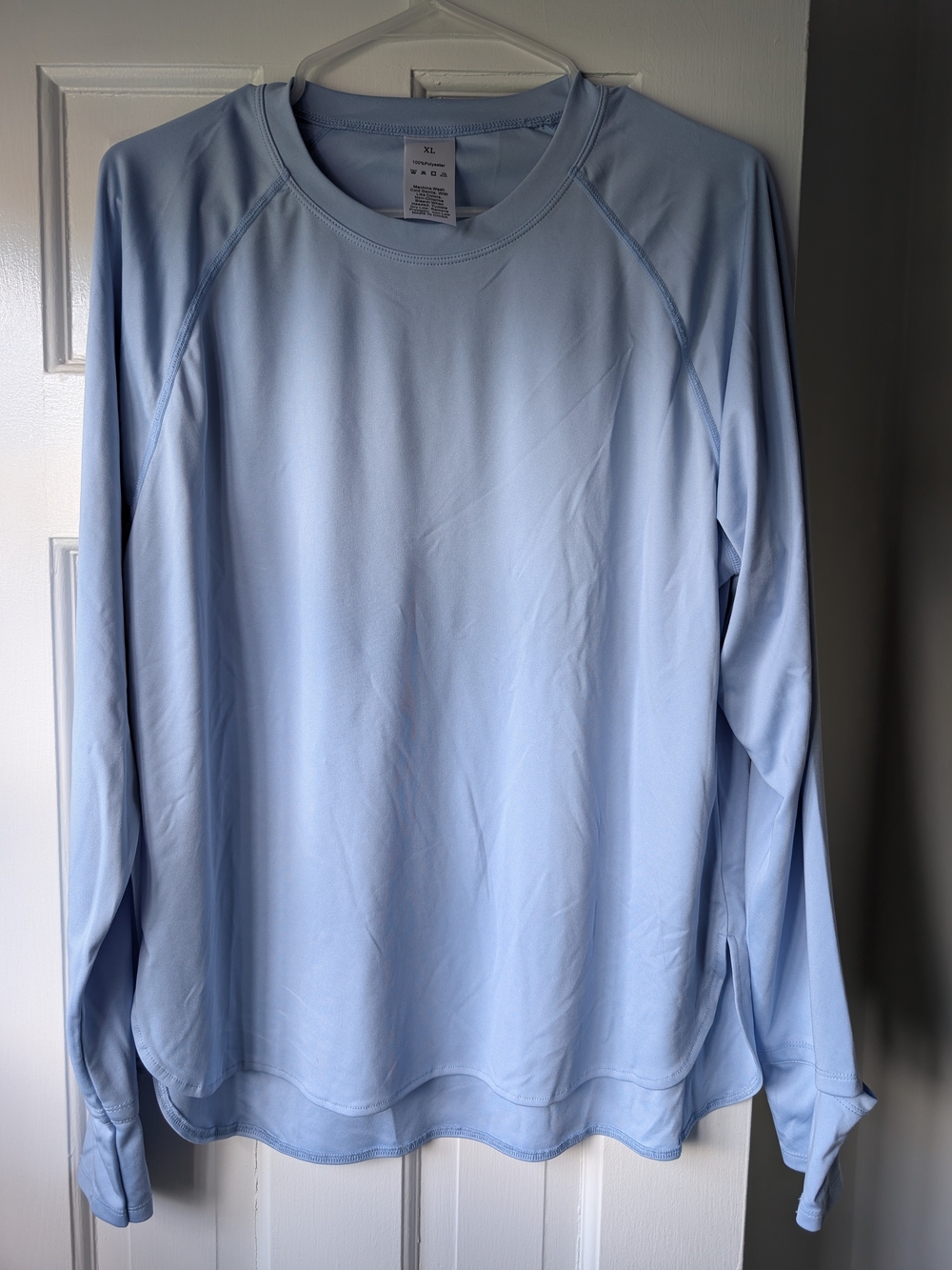 Women's Light Blue Long-Sleeve Performance Sweater